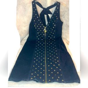 Vintage halter top baby phat jean dress